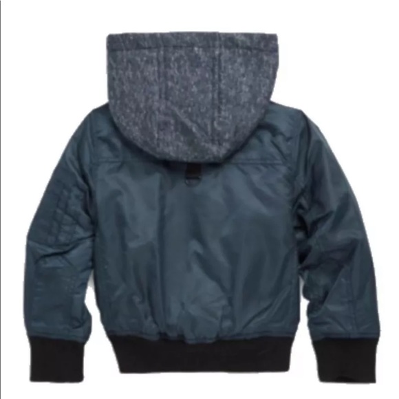 $85 Urban Republic Big Boy Bomber Jacket 18 / 20 Aviator Hooded Heavy Duty Zips - Picture 11 of 15